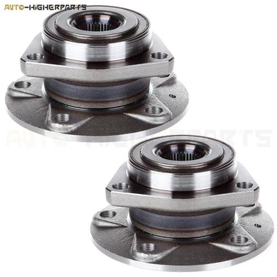 Par de conjunto de rolamento de cubo de roda dianteira compatível com 2006-2009 Volkswagen Rabbit GTI com ABS - Imagem 1 de 4