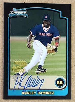 Bowman Chrome 2003 Hanley Ramírez automático novato Medias Rojas Foto 1 de 2