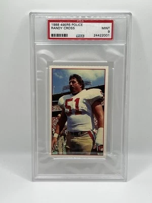 1988 49ers Police Randy Cross PSA 9 Mint Oscar Mayer  - Image 1 of 3