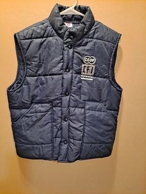 Chaleco acolchado King Louie Pro Fit de colección años 80 azul marino mediano acero CFI Foto 1 de 4