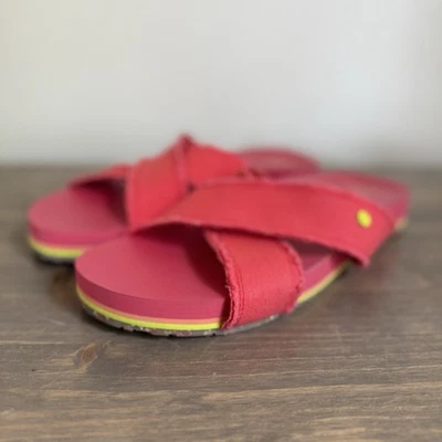 Vionic Womens 9 Pink Panama Slip On Slides Comfort Sandals - Image 1 of 4