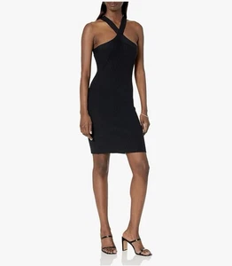 The Drop Women's Brunia Halter Mini Sweater DressColor Black Size XS NWT - Picture 1 of 2