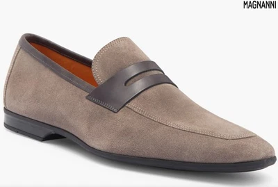 MAGNANNI MOCASSIM MASCULINO NOVO NA CAIXA US$ 475 TIERRA CINZA COURO CAMURÇA. TAMANHO 10,5 - Imagem 1 de 4