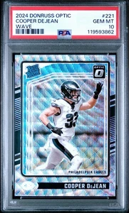 Panini Donruss Optic Cooper DeJean 2024 clasificación Rookie Wave/300 PSA 10 GEMA COMO NUEVO - Imagen 1 de 2