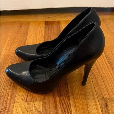 ALDO Mujer Cuero Negro Puntera Almendra Tacones Talla 6 Foto 1 de 4