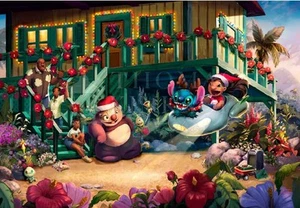 Thomas Kinkade Lilio and Stitch Aloha Navidad - Papel Disney SN 42x28 - Imagen 1 de 1