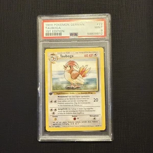 1st edition German Pidgeotto Tauboga 22/102 Pokemon Card Base Set PSA 9 - Picture 1 of 2