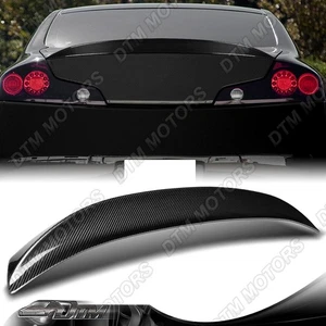 Para 03-07 Infiniti G35 Coupe 2-DR STP-Style 100% Carbon Fiber Trunk Spoiler Wing - Imagen 1 de 5