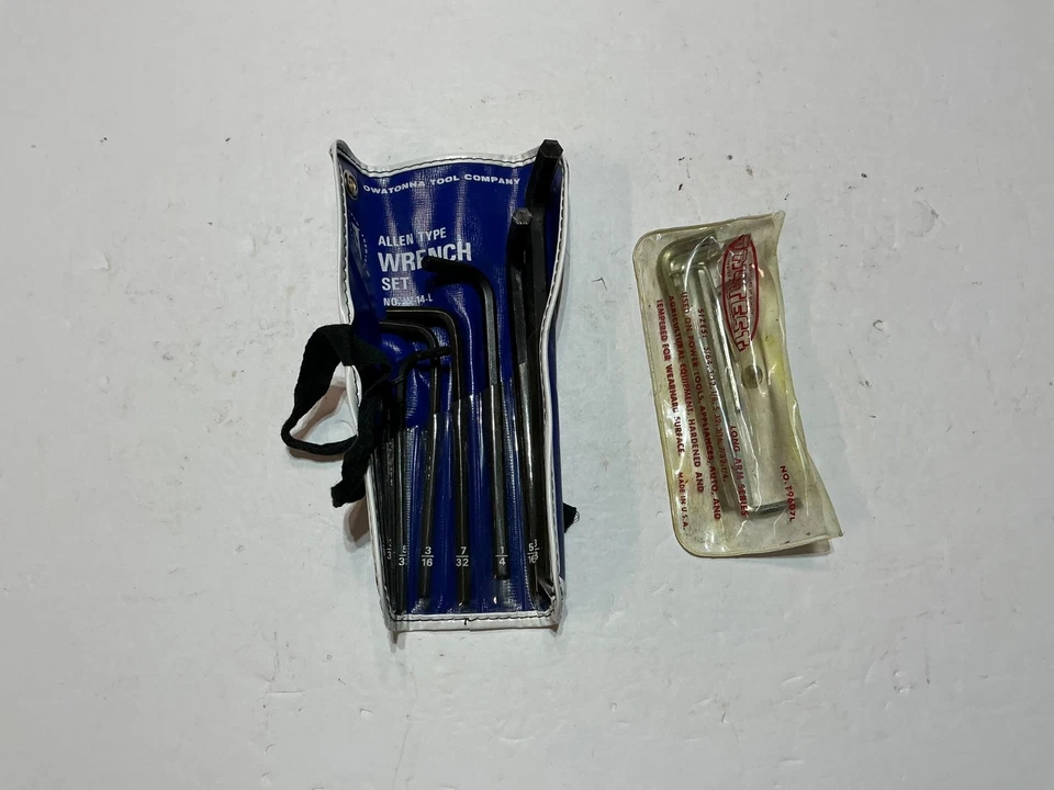 Vtg. OTC 10 piece longarm SAE hex key set plus Trutest set all for $12 USA made - Image 1 of 4