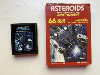 Asteroids Atari 2600 1981   Cartridge + Box + Warranty slip - Image 1 of 4