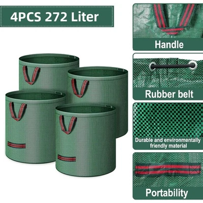 4STK 272L Laubsack Gartensack Rasensack Gartenabfallsack Abfallsack Gartentasche - Bild 1 von 4