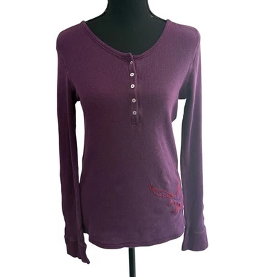 Blusa Henley Roxa Y2K American Eagle Outfitters L Elena Gilbert Bella Swan - Imagem 1 de 4