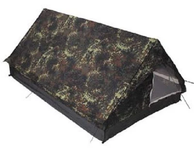 Zelt Minipack 2 Mann Zelt oliv woodland flecktarn camoflage 213x137x97 NEU  - Bild 1 von 2