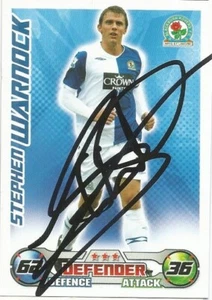 STEPHEN WARNOCK SIGNED BLACKBURN 2008/2009 MATCH ATTAX TRADING CARD+COA - Picture 1 of 1