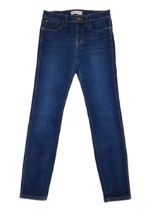 Madewell Women Sz 26 High Riser Skinny Jeans Blue Dark Wash Cotton Stretch E4872 - Picture 1 of 10