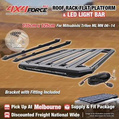 135x125cm Roof Rack Flat Platform with Light Bar for Mitsubishi Triton ML MN MEL - image 1 of 4