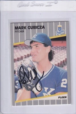1989 Fleer #283 Mark Gubicza Kansas City Royals AUTO AUTOGRAPH - Image 1 of 2