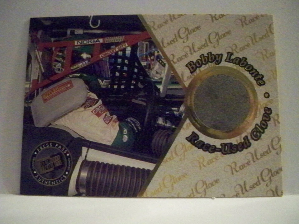 1999 Bobby Labonte Press Pass Stealth Race-Used Glove - Image 1 of 1