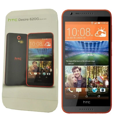 BNIB HTC Desire 620G Dual-SIM 8GB Matte Grey/Orange Trim Factory Unlocked 3G OEM - Image 1 of 4
