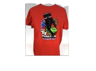 RARE LIMITED EDITION Minecraft Minecon Mojang Red Tshirt Tee Agent Size M 2016 - Image 1 of 4