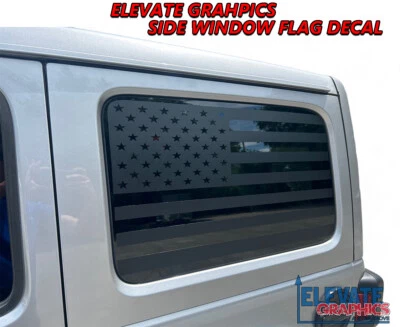 Calcomanías automáticas de vinilo rayas bandera ventana lateral gráficos para Jeep Wrangler 2019-2026 Foto 1 de 4