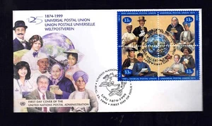 FDC Vereinte Nationen Wien 1999, 125-jähriges Jubiläum. Universal Postverein - Bild 1 von 2