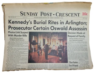 Sunday Post-Crescent Vol III No 47 November 24 1963 Newspaper with JFK Article - Picture 1 of 5