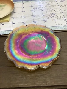 Carnival Glass Platter - Picture 1 of 2