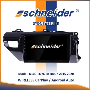 10" WIRELESS CARPLAYER ANDROID AUTO SAT NAV BT STEREO FOR TOYOTA HILUX 2015-20 - Picture 1 of 1