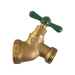 NEW Arrowhead 253 Brass 1/2Fip X 3/4 HOSE No-Kink Hose Bibb ( A1-3A) - Picture 1 of 6
