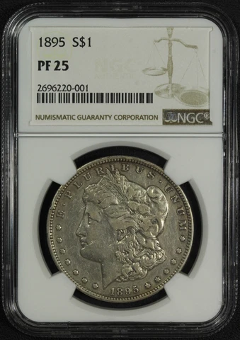 1895 Proof Morgan Silver Dollar NGC PF 25 Cover