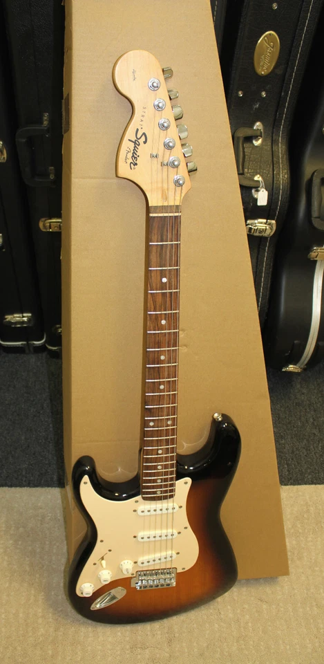 Left Handed Fender Squier Affinity Strat   Sunburst - Image 1 of 4