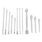 12Pcs Lab Spatula Stainless Steel Reagent Scoop Spoon Tools Set For Experiment