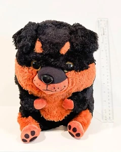 Rottweiler Hund Welpe Plüsch Bauch Buddy Stofftier Spielzeug Nanco schwarz/rost - Bild 1 von 4