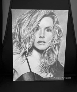 Kristen Bell Original Graphite Pencil 9” x 12” Artwork Frozen The Good Place - Picture 1 of 2