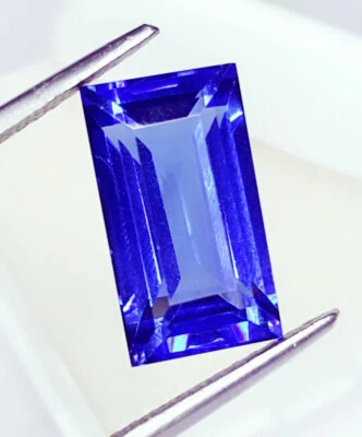 Gemas de zafiro sueltas de 10 quilates con piedras preciosas de zafiro azul natural certificado corte princesa Foto 1 de 4