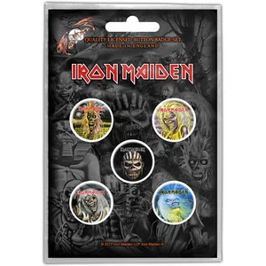 IRON MAIDEN - GESICHTER VON EDDIE - KNOPFABZEICHEN PACKUNG - Bild 1 von 4