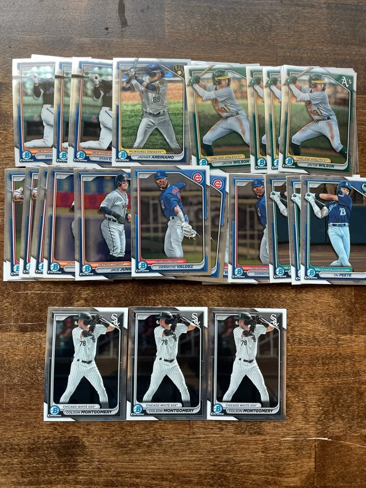 2024 Bowman Chrome Prospects ,4 CARD MINIMUM,cards bcp1-bcp150,30% off free ship - Image 1 of 1