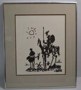 Vintage Picasso Art Print Lithograph Don Quixote 1955 Collectible Art Framed - Picture 1 of 24