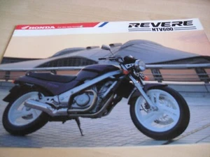 Honda Revere NTV600 Motorcycle Sales Brochure 1992 - Picture 1 of 1