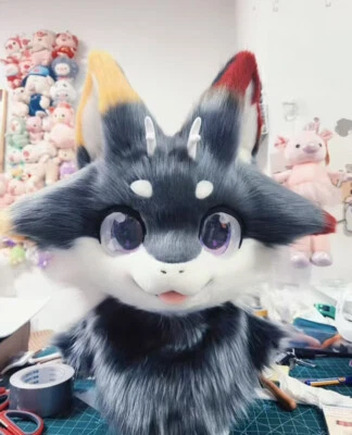 Fursuit Husky Fox Mascot (head) Halloween Party Fur Cosplay A160 - Image 1 of 4