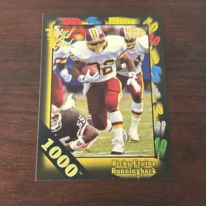 1991 Ricky Ervins Wild Card 1000 Stripe TOUGH PARALLEL - Picture 1 of 2