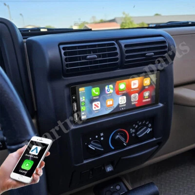 For 1997-2002 Jeep Wrangler TJ Android 13 Navi CarPlay Car Stereo Radio GPS Foto 1 de 4