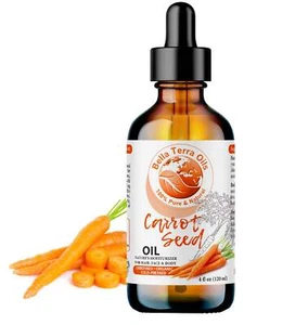 Organic Cold-Pressed Carrot Seed Oil 100% Pure Skin Care Face Anti-Aging - Picture 1 of 13
