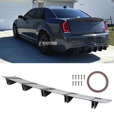 10 Fins Wing Rear Diffuser Bumper Spoiler Splitter Lip For Chrysler 200 300 300C - Image 1 of 4