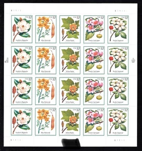 US #3193-3197 MNH M/S 1998 Flowering Tree Magnolia Poplar Dogwood [Pos 6 B11111] - Picture 1 of 1