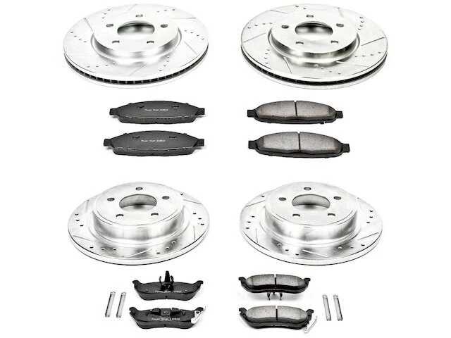 Kit de pastillas de freno y rotor delanteras y traseras para Chrysler Pacifica 2004-2008 RG739HP Foto 1 de 1
