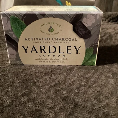 Yardley London Activated Charcoal Clay Moisturizing Bath Bar Soap New 4.25 oz - Image 1 of 3