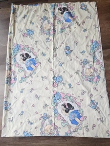 Vintage 90s Disney Snow White Flat Twin Bed Sheet Dopey Seven Dwarfs Princess - Picture 1 of 9