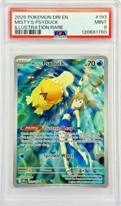 PSA 9 DRI EN Misty's Psyduck #193 IR - 2025 Pkmn Sv10 Destined Rivals 193/182 - Picture 1 of 2